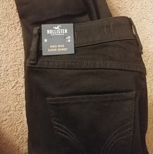 Hollister size 1R high rise black skinny jeans NWT